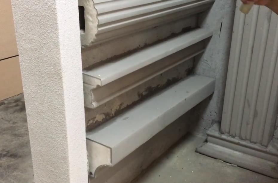 EPS外墙装饰线条的预处理还需要与墙体的处理相结合